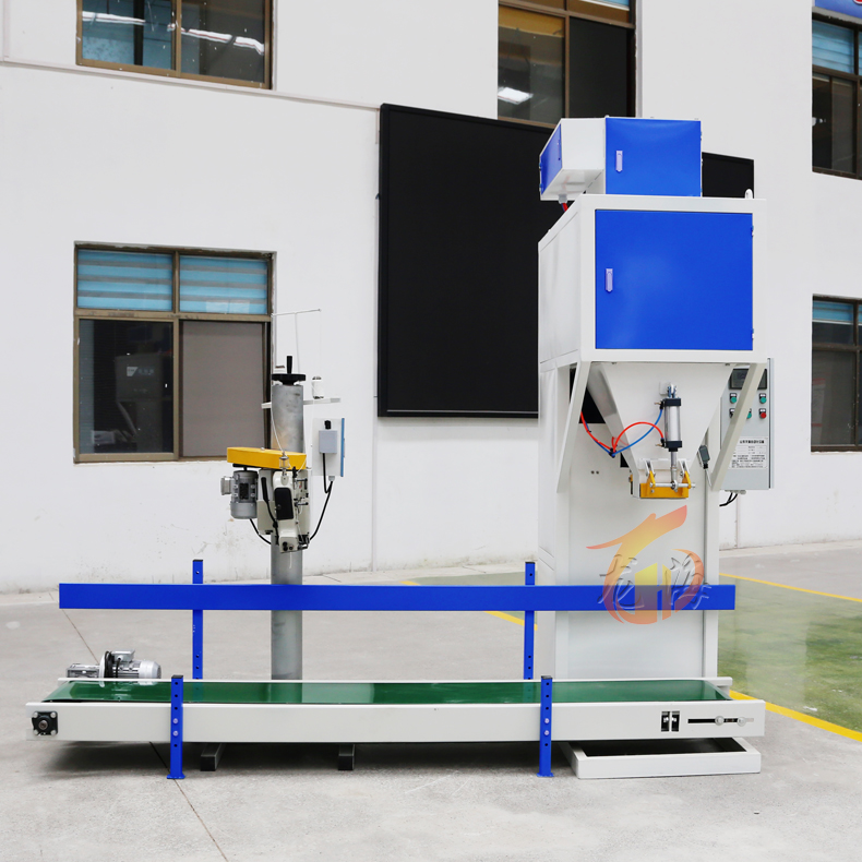 25kg Automatic Corn Packaging Machine High Productivity Easy Operation Plastic Paper Bag Filling Sealing Pump PLC for Food