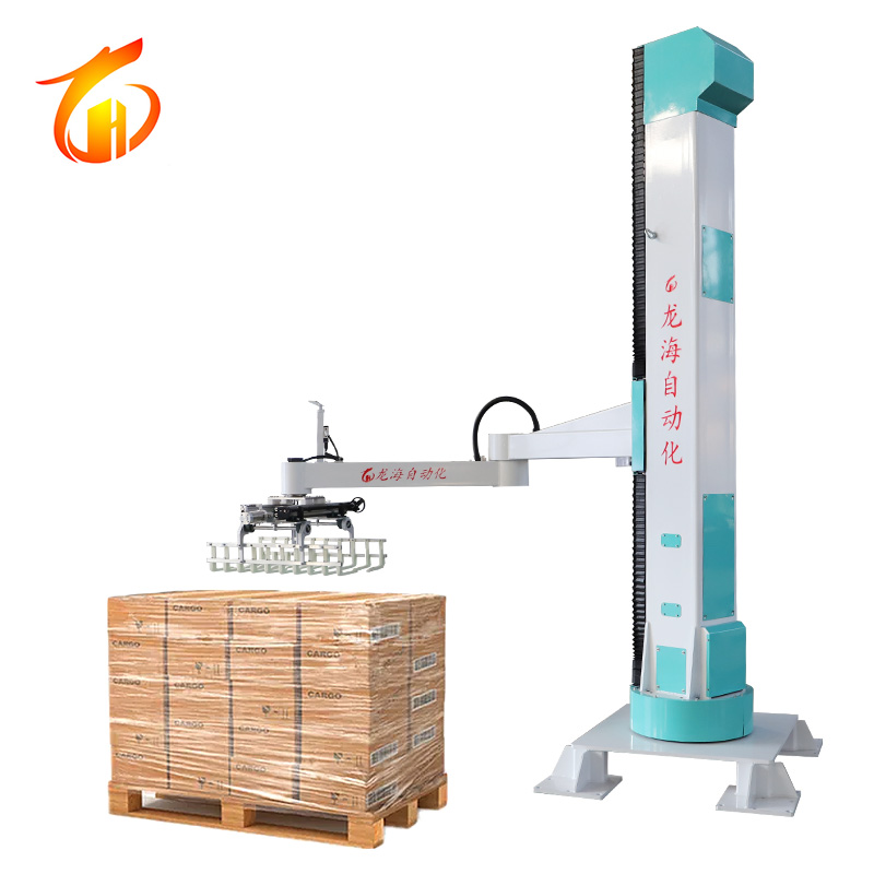 Long hai Automatic palletizing line 25kg 50kg cement bag box column palletizer for bag packaging line palletizer