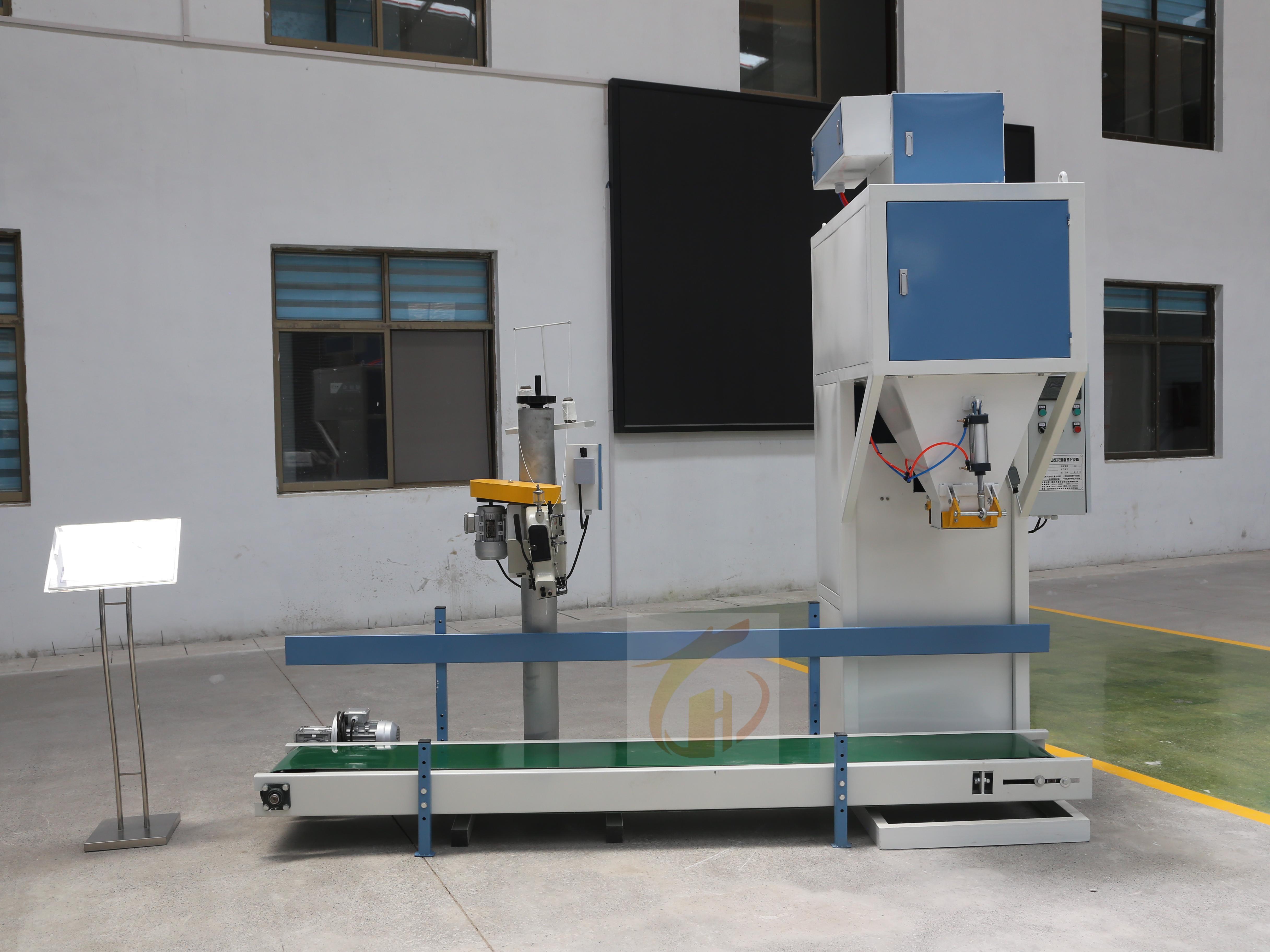25kg Automatic Corn Packaging Machine High Productivity Easy Operation Plastic Paper Bag Filling Sealing Pump PLC for Food